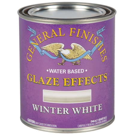General Finishes 1 Qt Winter White Glaze Effects Water-Based Translucent Color QTWW